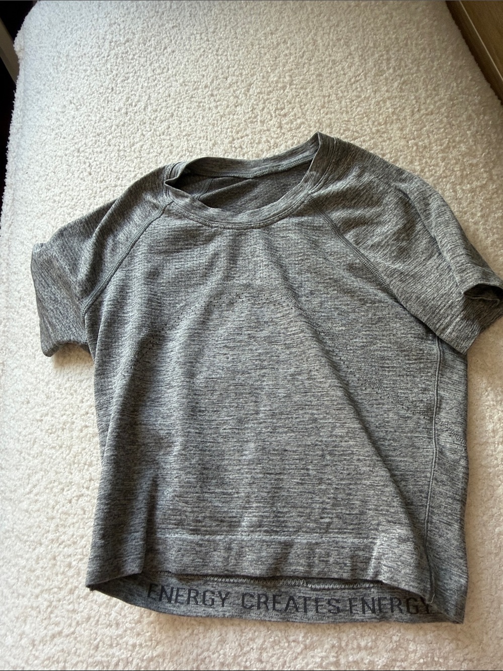 lululemon athletica Gray Short Sleeve Sweat Top
